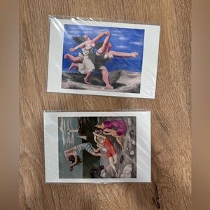 Two vintage art postcards